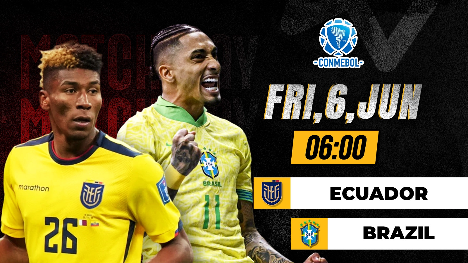 Vòng loại FIFA World Cup (CONMEBOL) Ecuador vs Brazil - Kèo Nhà Cái