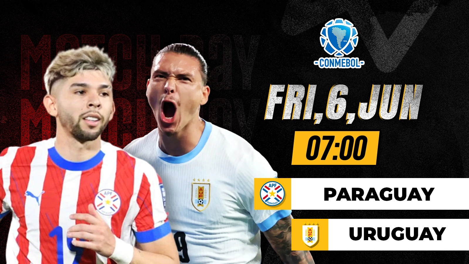 Vòng loại FIFA World Cup (CONMEBOL) Paraguay vs Uruguay - Kèo Nhà Cái