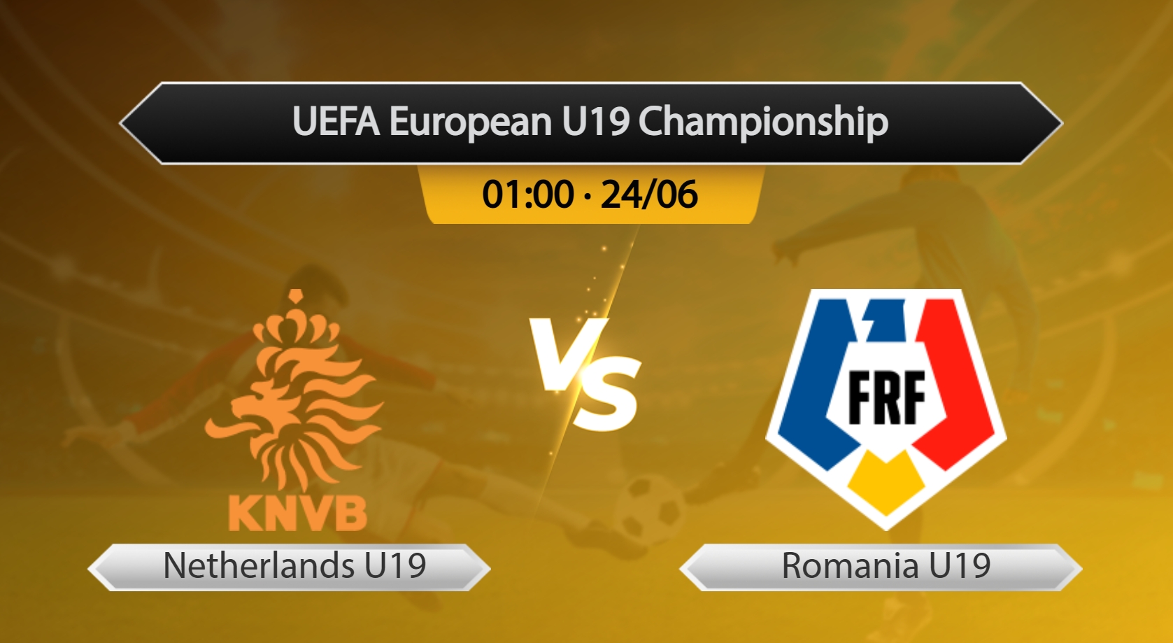 UEFA European U19 Championship Netherlands U19 VS Romania U19